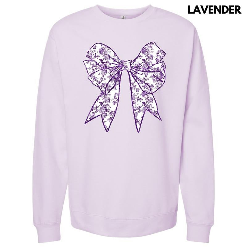 Purple Floral Bow Sweatshirt 'NLB' Shirt Hoodie | PrintMintTees.com