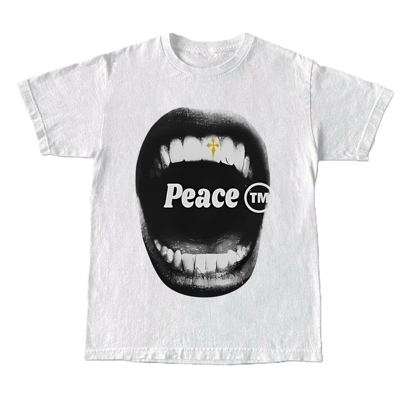 Purpoz Peace T-shirt, Gift for Her, Gift for Him, Vintage 90s style top clothing, Unisex graphic Streetwear shirts Hoodie...