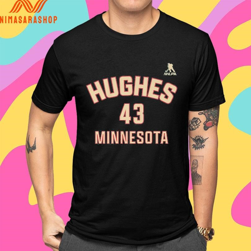 Quinn Hughes 43 Minnesota Wild Shirts