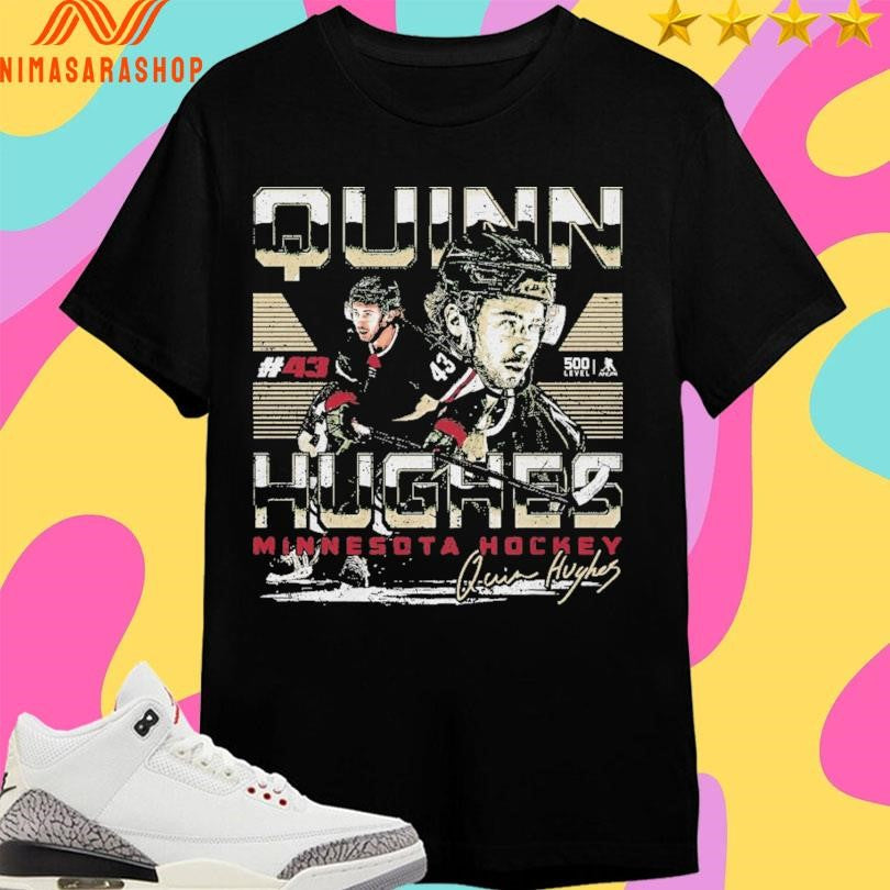 Quinn Hughes Minnesota Hockey Signature Shirts