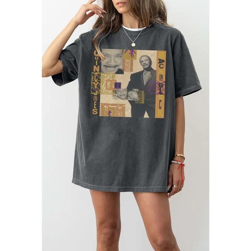 Quncy J0nes Back on the Bl0ck Tee, unisex cotton Shirt Hoodie Sweatshirt | PrintMintTees.com
