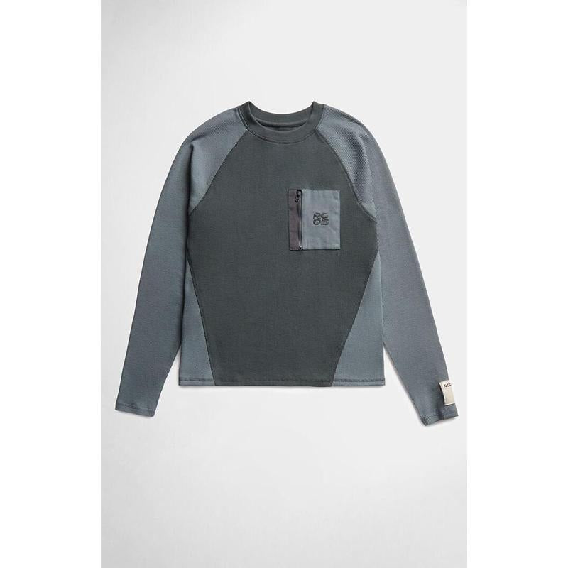 RC Outdoor Supply Men's Patch Pocket Long Sleeve Waffle Knit T-Shirt Hoodie Sweatshirt | PrintMintTees.com