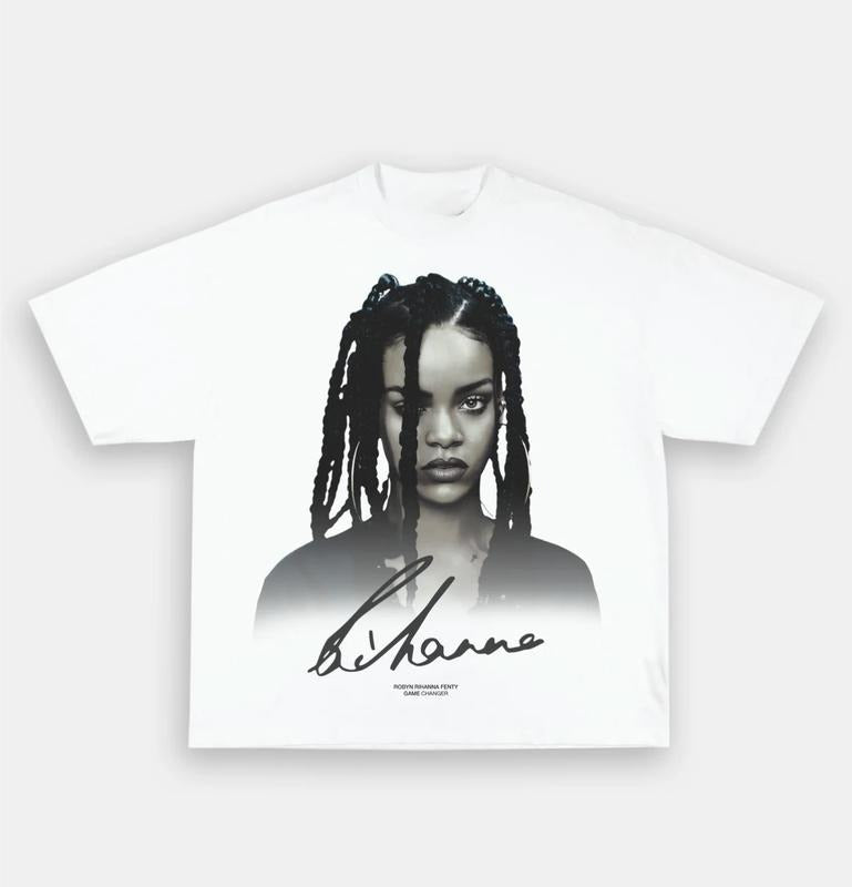 RIHANNA TEE Menswear Top Underwear Man Tshirt Streetwear Tropical Shortsleeve Bestie Crewneck Round Neck Hoodie Sweatshirt