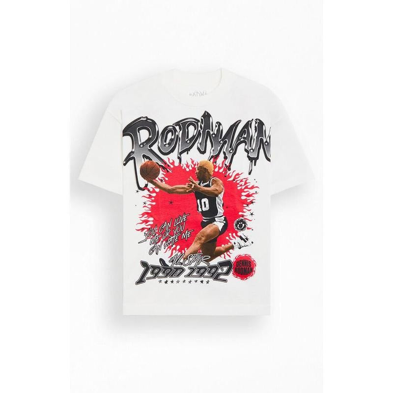 RODMAN BRAND Men's Flame Ball T-Shirt - Multicolor Hoodie Sweatshirt | PrintMintTees.com