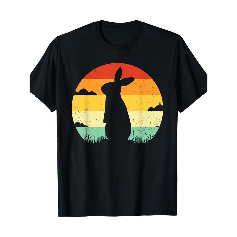Rabbit Retro Vintage 80s Style Bunny Lover 100% CottonT-Shirt made in usa Hoodie Sweatshirt | PrintMintTees.com