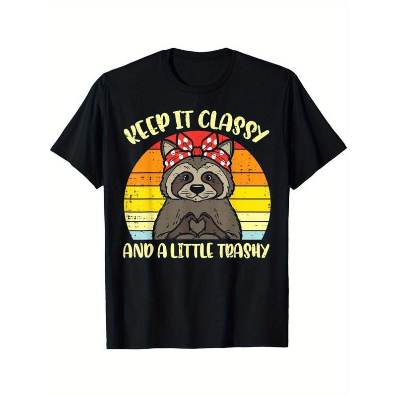 Raccoon Keep It Classy Little Trashy Mom Men's T-Shirt made in usa Hoodie Sweatshirt | PrintMintTees.com