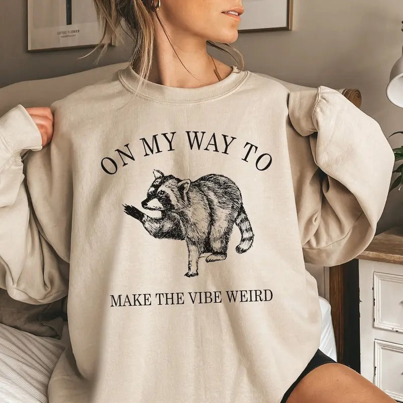 Raccoon Meme Sweatshirt Animal Rescue Hoodie Cotton Womenswear Shirt | PrintMintTees.com