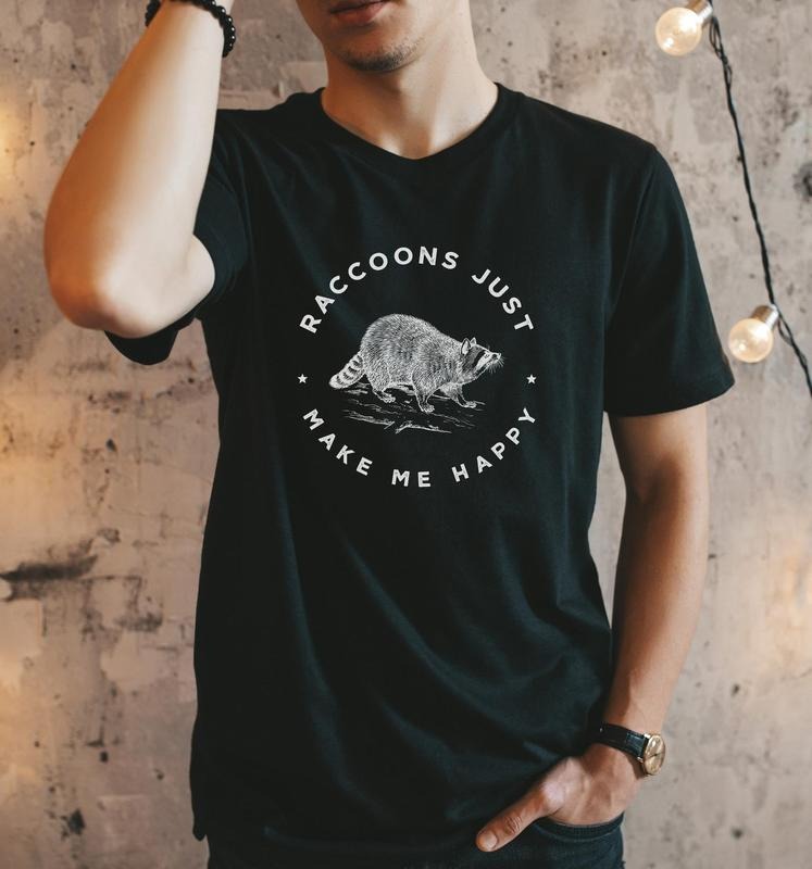 Raccoon Raccoons Make Me Happy Racoon Love Loves Raccoons Wild Animal Raccoon Shirt Trash Panda T-Shirts, Hoodie, Sweatshirt