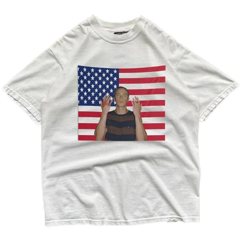 Rafe Cameron American Flag T-shirt Sweatshirt Hoodie Unisex Love Crewneck Minimalist Cotton | PrintMintTees.com