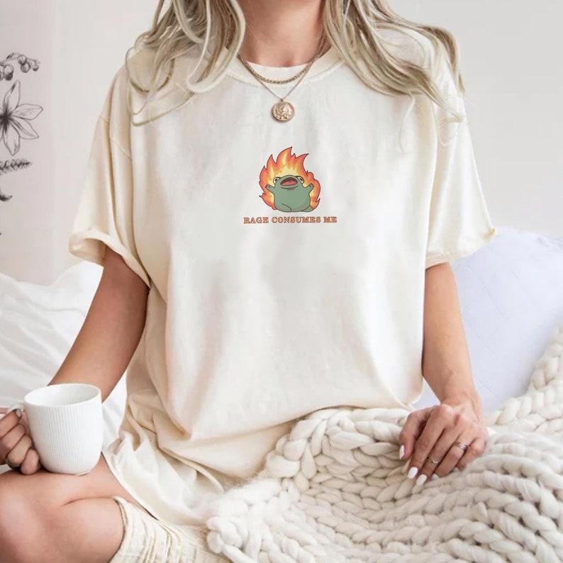 Rage Consumes Me Frog Tshirt, Frog Pond TShirt, Meme Frog Shirt, Nature Lover Gift, Funny Frog Retro T-Shirt, Cute Frog...