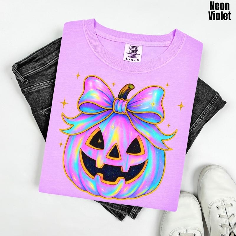 Rainbow Pumpkin Comfort Colors T-Shirt 'NLB' Hoodie, Sweatshirt | PrintMintTees.com