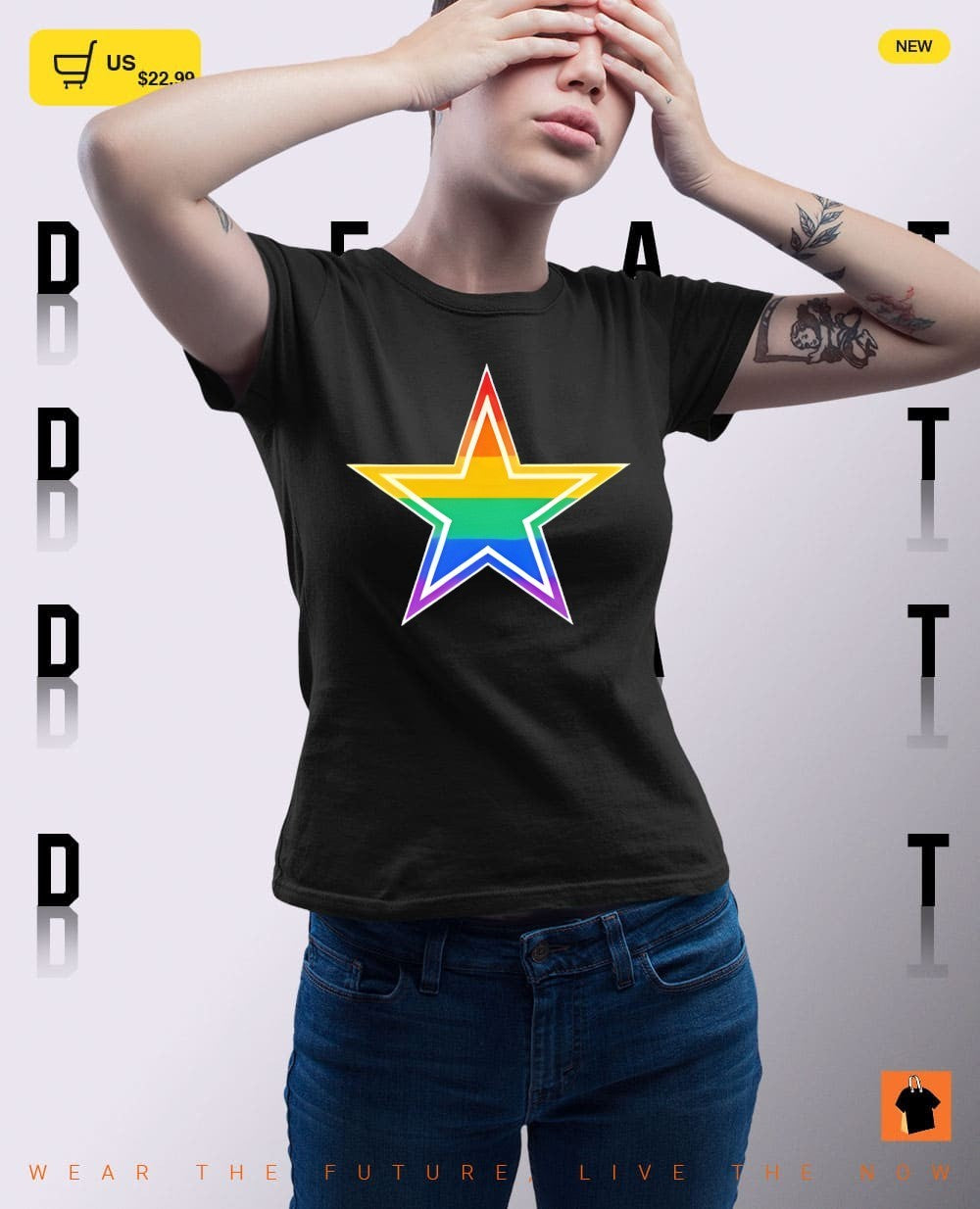 Rainbow pride star Dallas Cowboys rainbow pride star aesthetic shirt