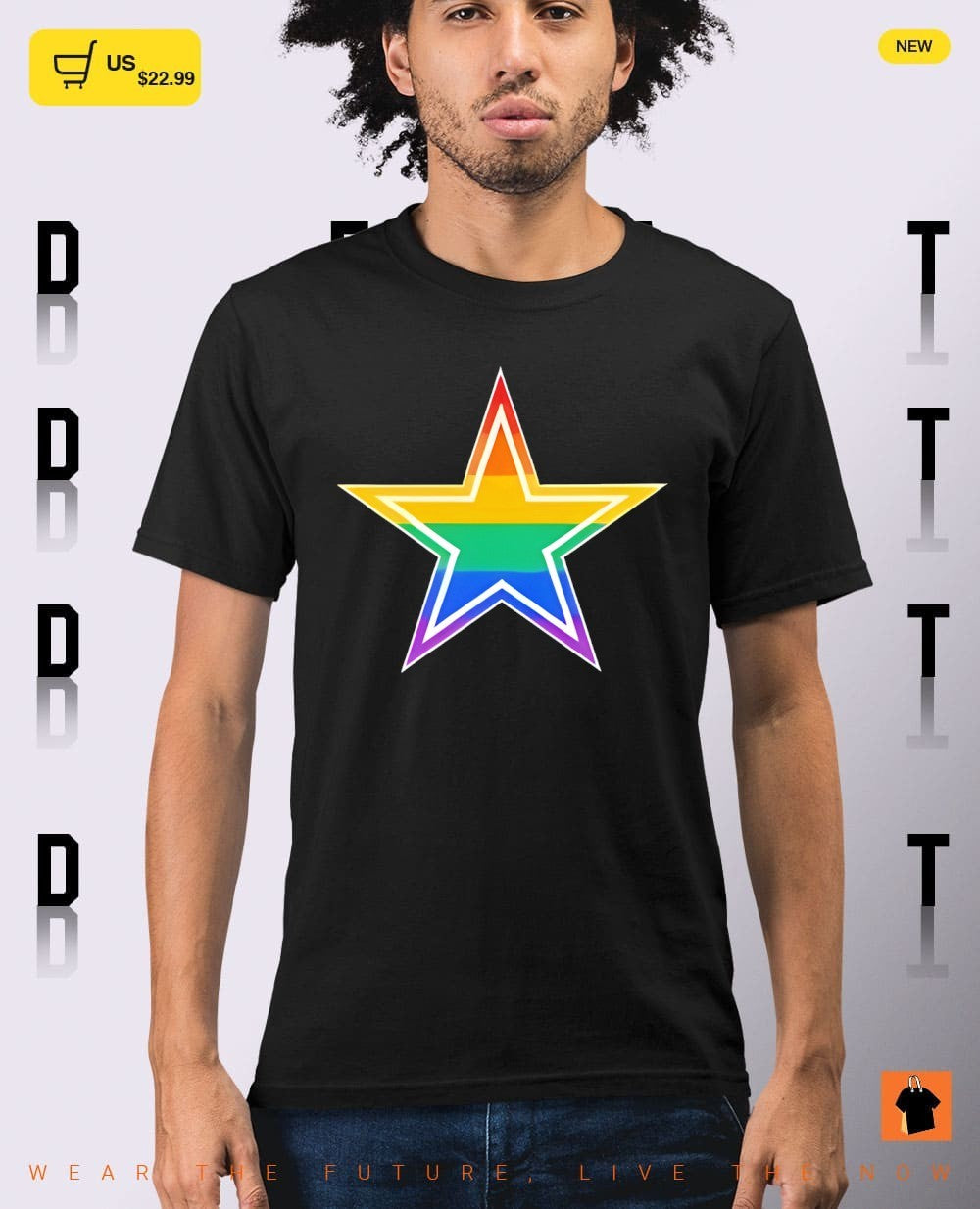 Rainbow pride star Dallas Cowboys rainbow pride star aesthetic shirt
