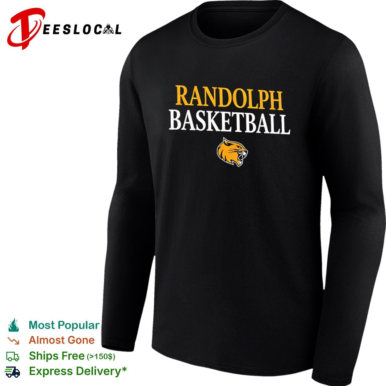 Randolph Wildcats Basketball logo shirt