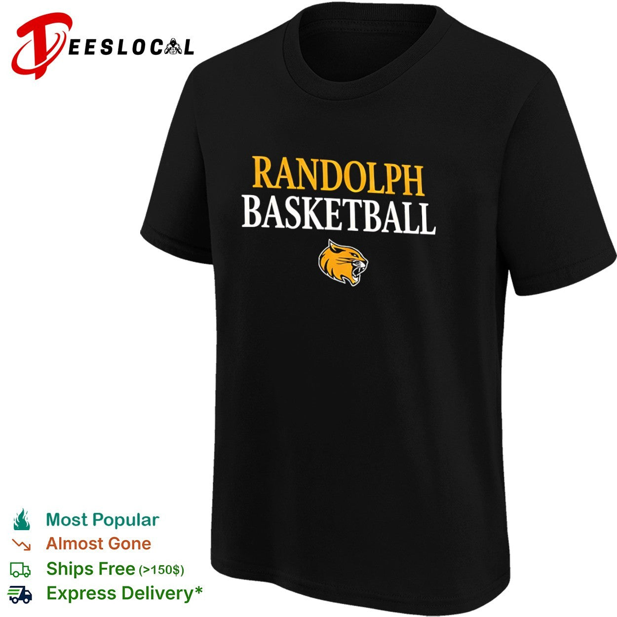 Randolph Wildcats Basketball logo shirt