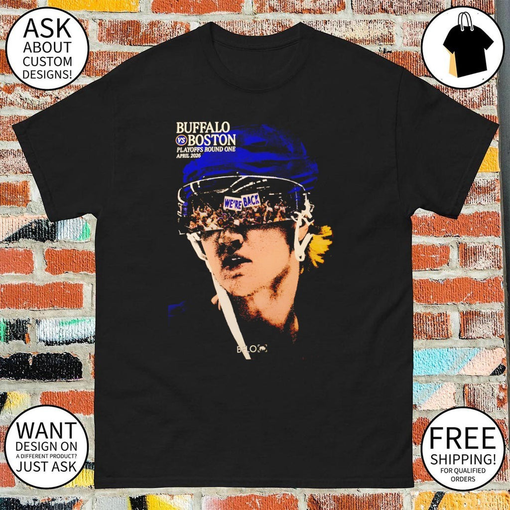 Rasmus Dahlin Buffalo Sabres and Boston Bruins NHL We’re Back Playoffs Round One April 2026 vintage shirt