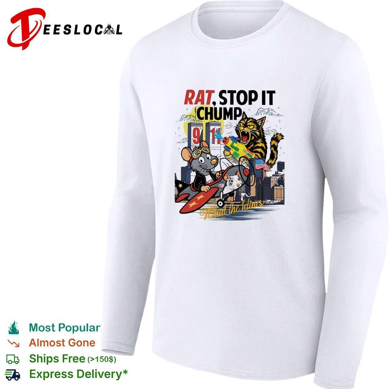 Rat stop it chumpa mouse plane NYC shirt