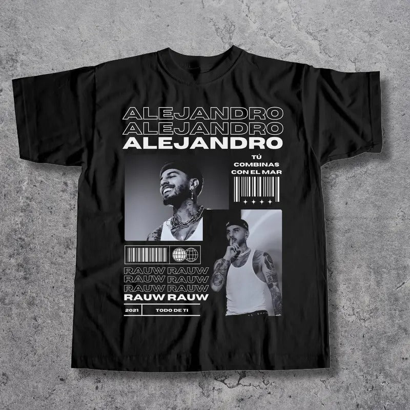 Rauw Alejandro Rapper Vintage T-Shirt, Latina Music Hoodie, Vintage 90s Hip Hop R&B Retro T-Shirt Cool Rapper Shirt,...