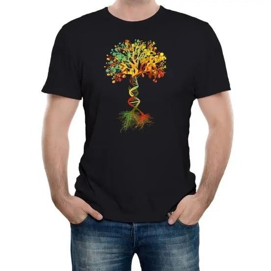 Reality Glitch Tree of Life Mens T-Shirt DNA Biology Science Nature Made in USA Hoodie Sweatshirt | PrintMintTees.com