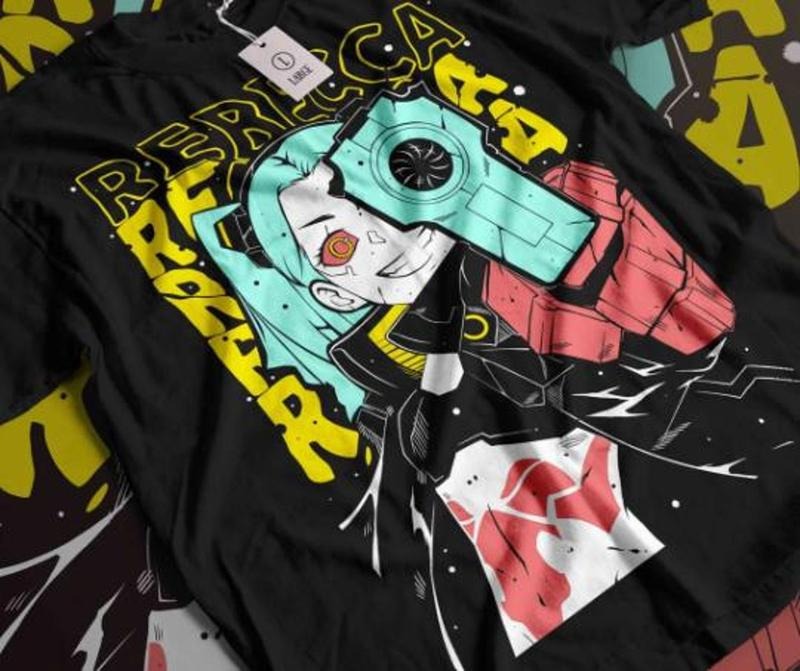 Rebecca Shirt- Cyberpunk Edgerunner, Anime Game Final Boss, Top Anime Sweatshirt, Manga Lover Shirt, Graphic Tee, Otaku...