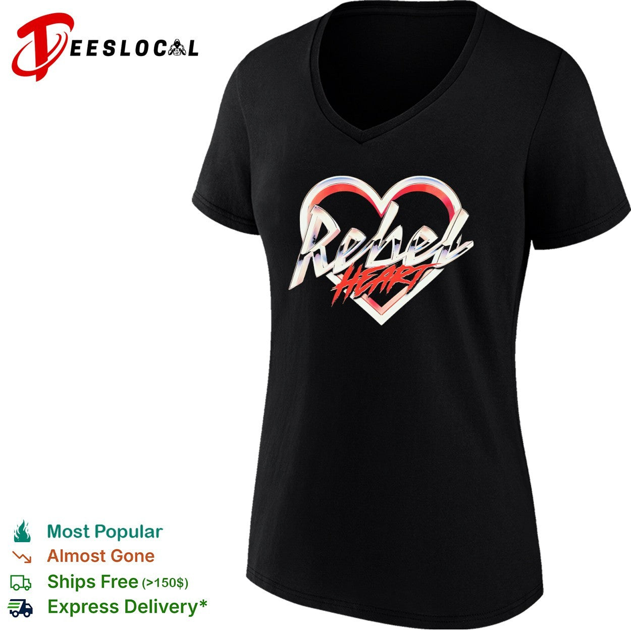 Rebel Heart AEW Wrestling Logo shirt
