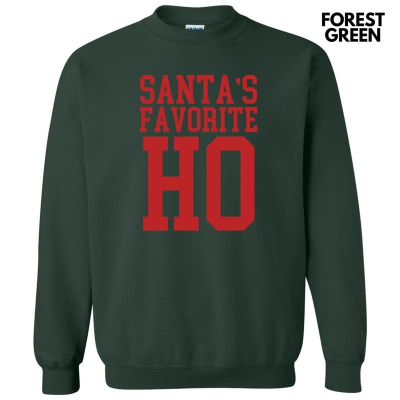 Red - Santa's Favorite Ho Sweatshirt 'NLB' Shirt Hoodie | PrintMintTees.com
