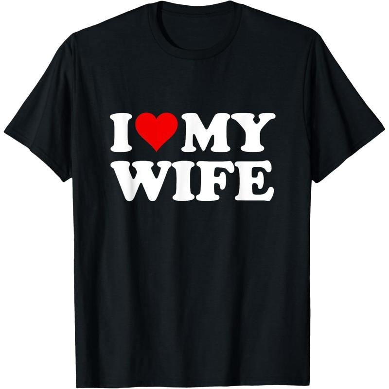 Red Heart I Love My Wife T-Shirt made in usa Hoodie Sweatshirt | PrintMintTees.com