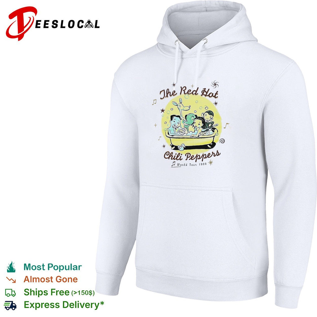 Red Hot Chili Peppers world tour 1990 hot tub poster shirt