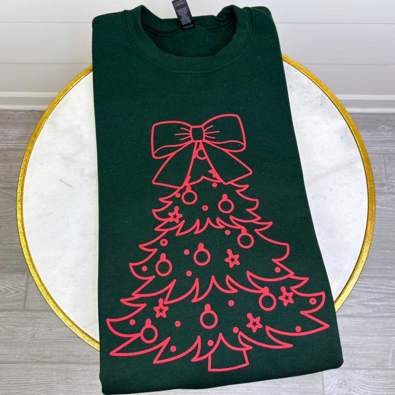 Red Tree PUFF Sweatshirt Shirt Hoodie | PrintMintTees.com