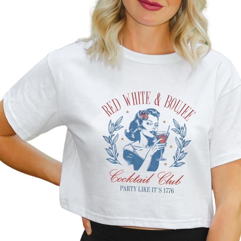 Red White & Boujee, Cocktail Club Party Like It's 1766 T-Shirts, 4th Of July Tops and Sweatshirts, July Fourth Outfits Hoodie