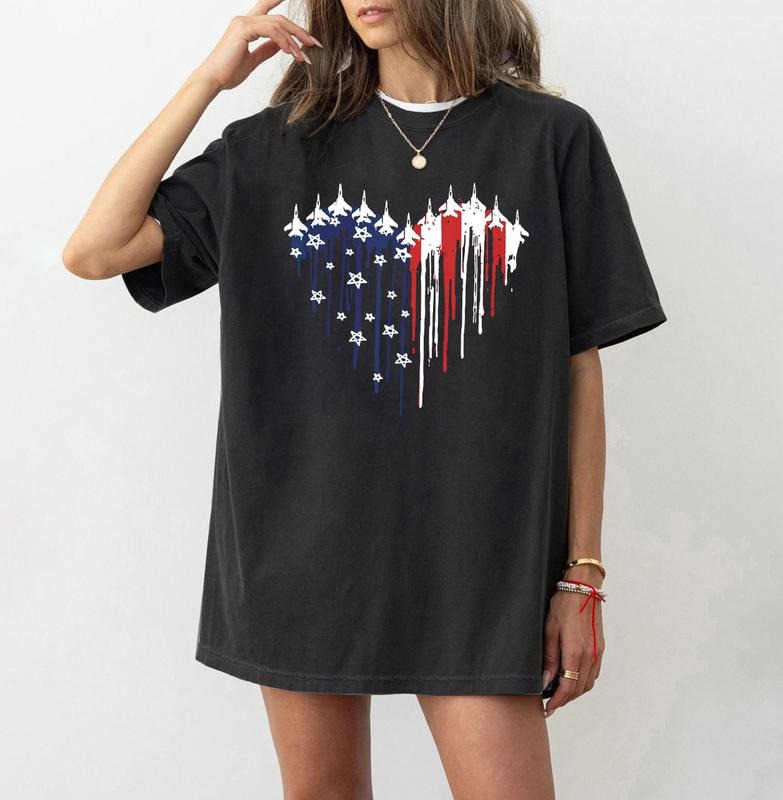 Red White Blue Air Force Flyover Shirt, 4th Of July Red Wine Blue Shirt, Independence Day, American Flag Shirt Hoodie...