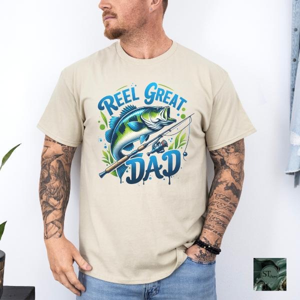 Reel Great Dad Men's Shirt for Fathers Day Unisex Fit Hoodie, Sweatshirt | PrintMintTees.com