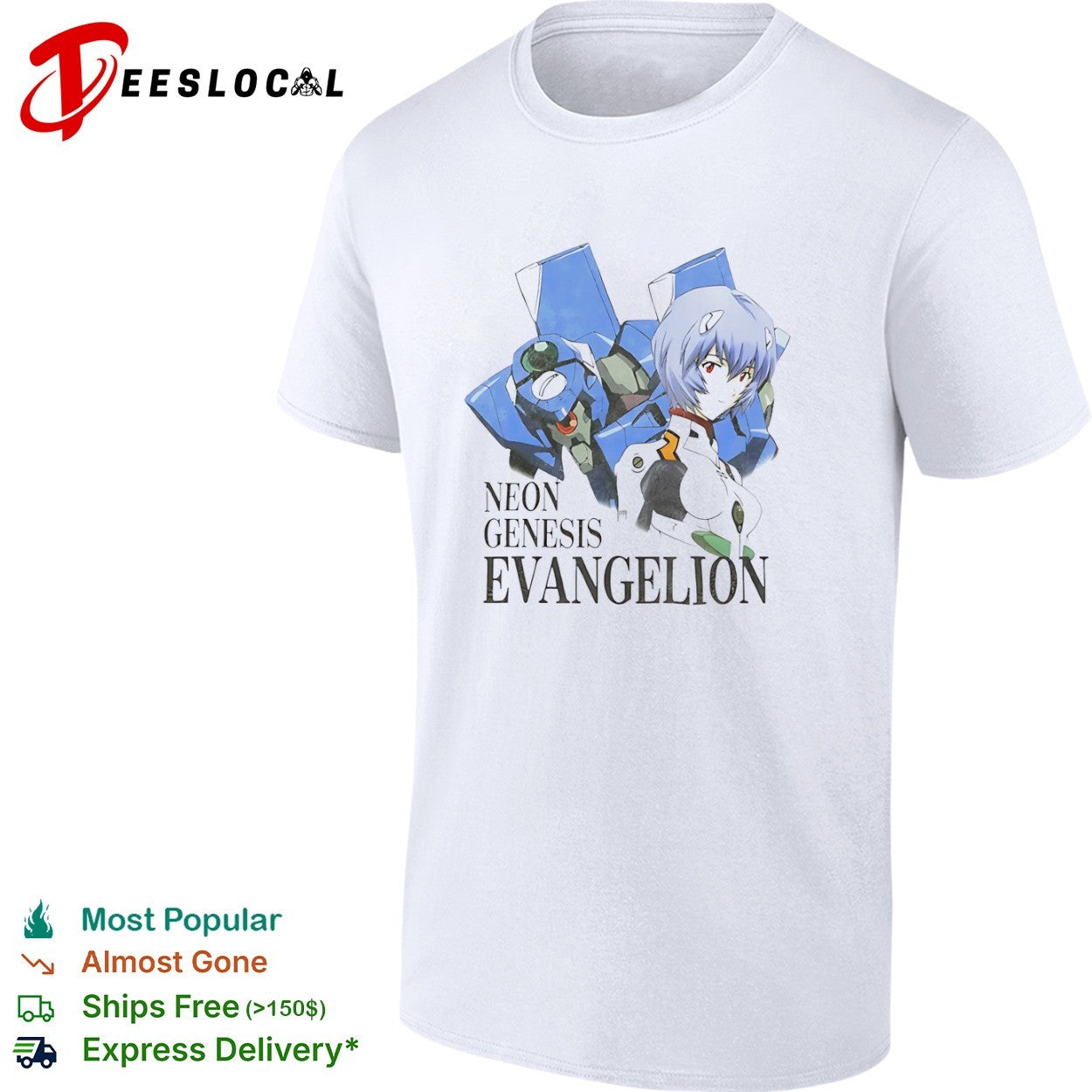 Rei Ayanami anime mecha Neon Genesis Evangelion shirt