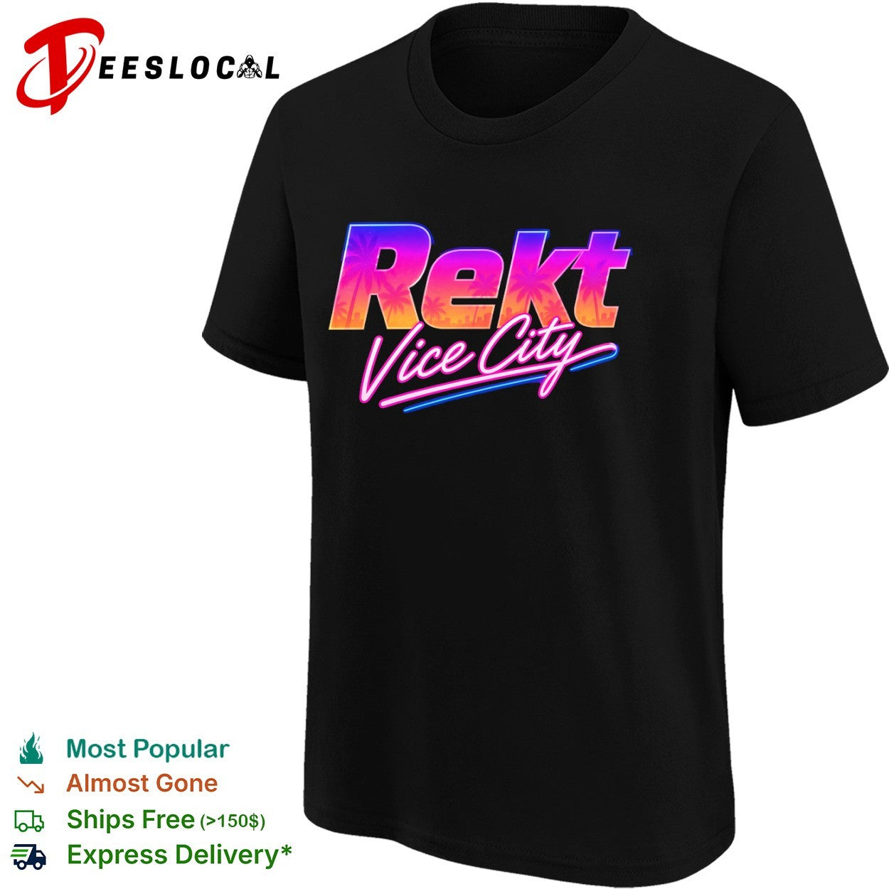 Rekt Vice City neon shirt