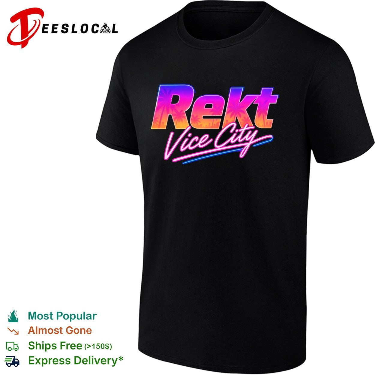 Rekt Vice City neon shirt
