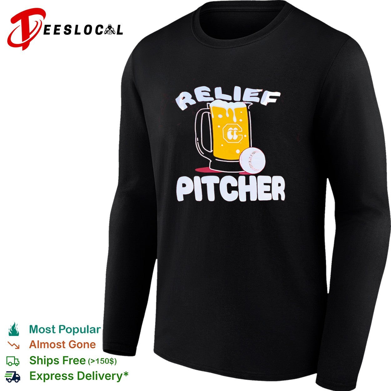 Relief Pitcher Beer Mug Baseball shirt