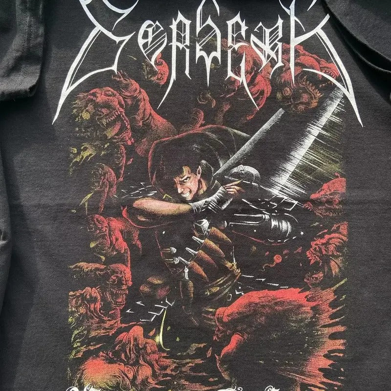 Remake Berserk Anime Rare black T shirt Men Women vtg S-5XL Hoodie Sweatshirt | PrintMintTees.com