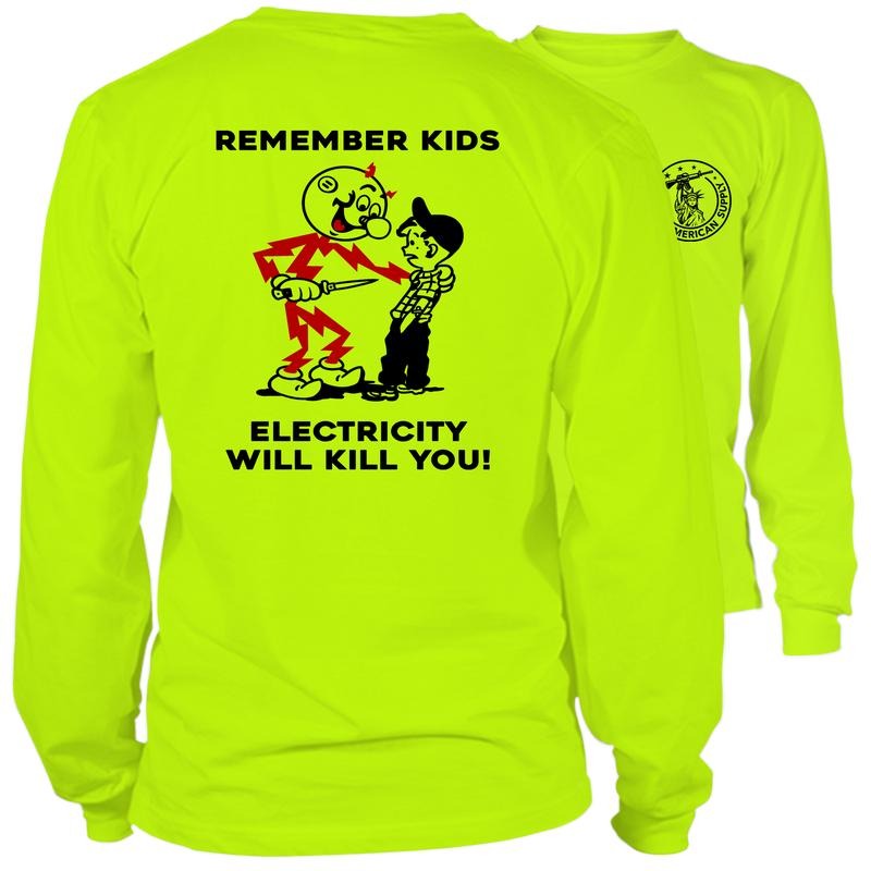 Remember Long Sleeve High Visibility Work Cotton Poly Blend Funny Sarcastic Blue Collar Workers T-Shirts, Hoodie, Sweatshirt