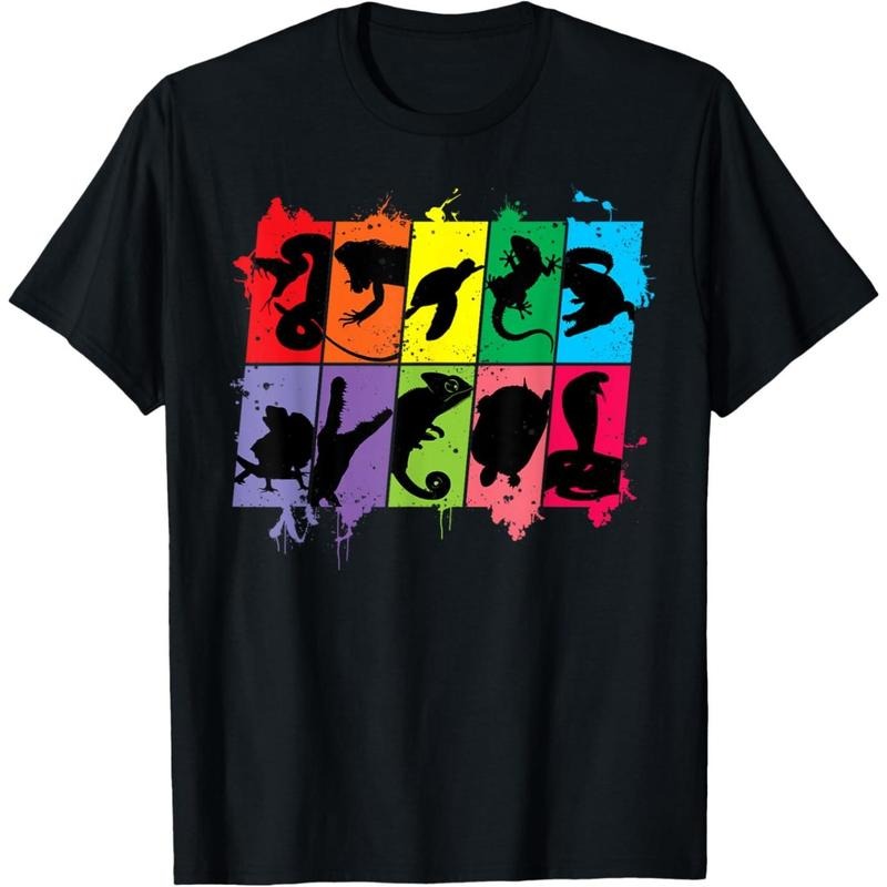Reptile Lover Pet Snake Lizard Colorful Retro T-Shirt made in usa Hoodie Sweatshirt | PrintMintTees.com