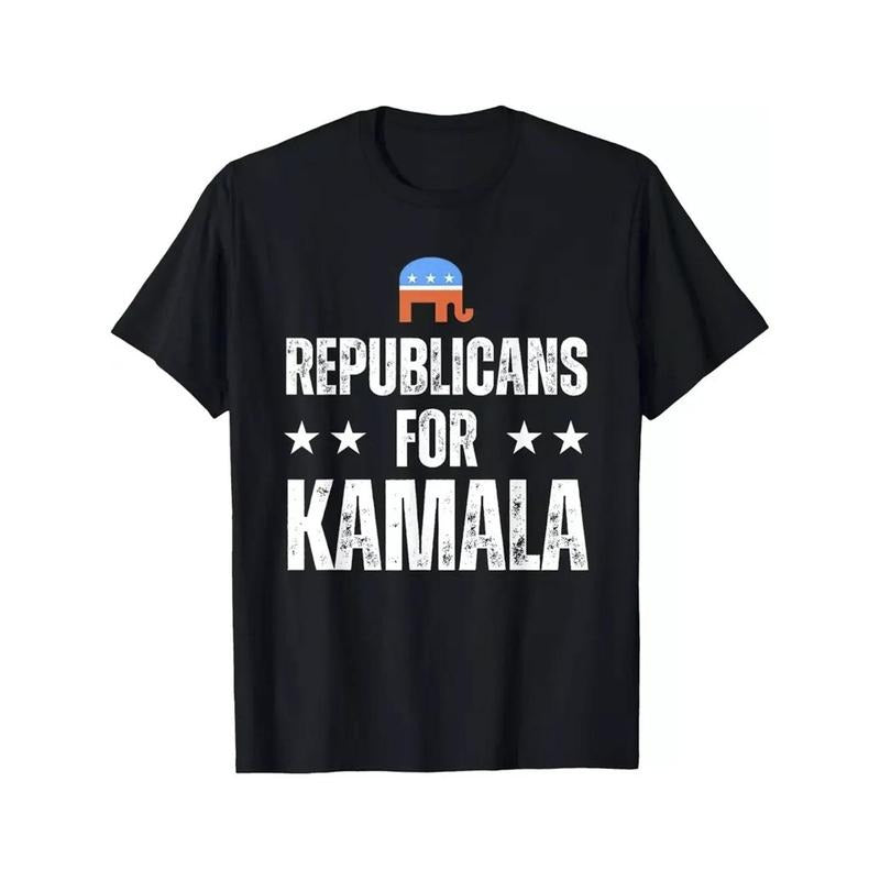 Republican Kamala Harris T-Shirt for Men & Women -  Casual Short Sleeve Tee with Bold "Republicans for Kamala" Graphic...