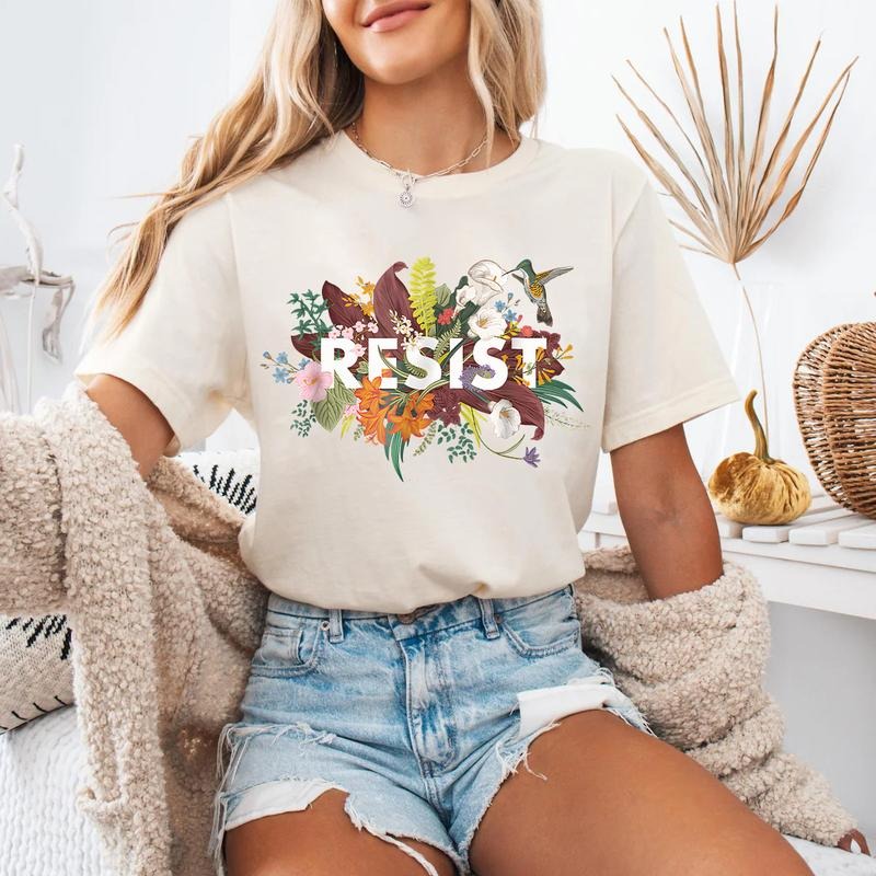 Resist Graphic T-Shirt, Feminist Inspired Sweatshirt, Social Justice Activism Hoodie, Feminist Tee, Gift For Her, Gift...