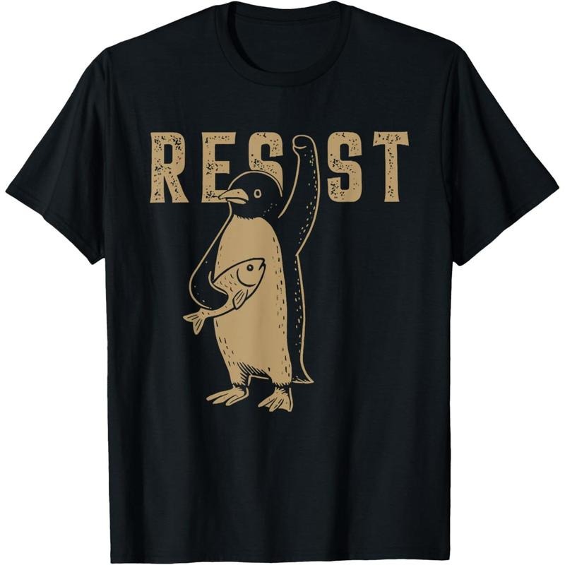 Resist Penguin Activism Graphic Design T-Shirt Hoodie Sweatshirt | PrintMintTees.com