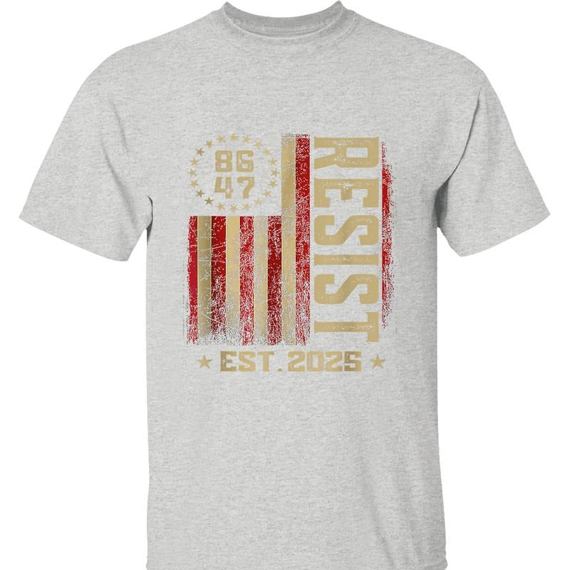 Resist T-Shirt with American Flag - Graphic Tee for Political Activism, Protest, and Anti-Trump Resistance Movements...