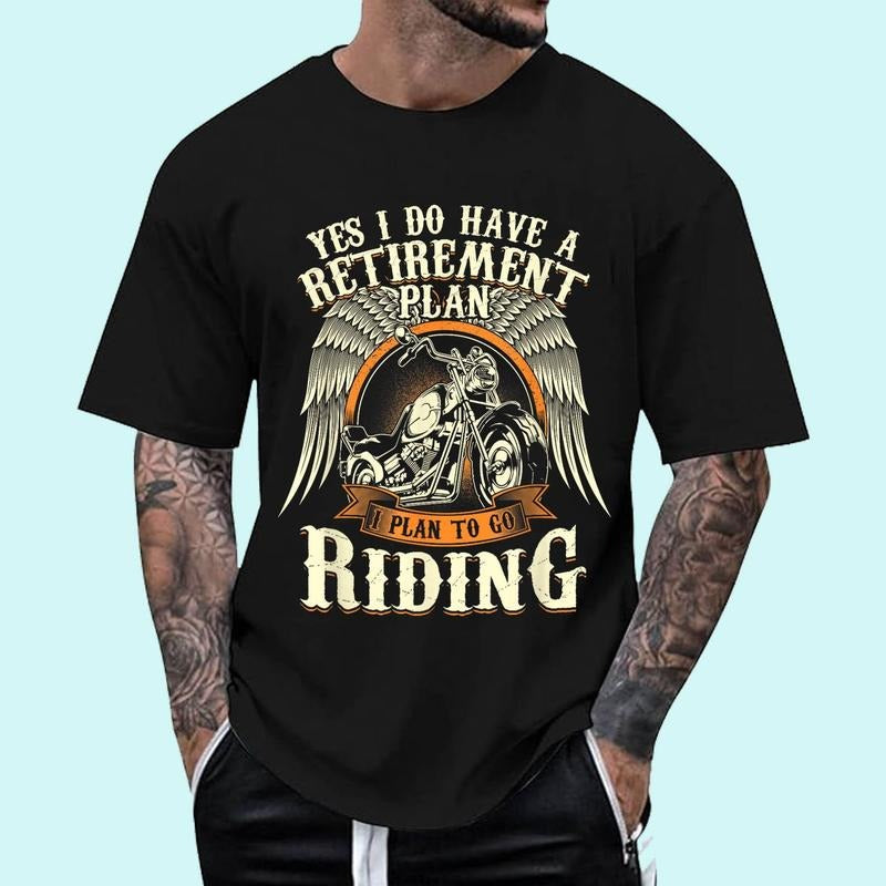 Retirement Plan Go Riding Motorcycle Riders Biker Cotton 100% Top Trending Shirt Hoodie Sweatshirt