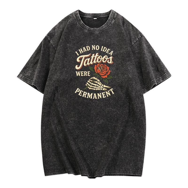 Retro - Washed T - Shirt: Hilarious Take on Tattoo Realizations style 02 Hoodie Sweatshirt | PrintMintTees.com