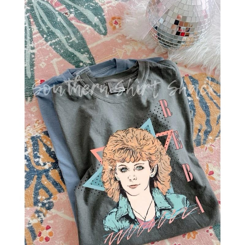 Retro 80s Reba T shirt  | Pepper comfort colors t shirt Hoodie Sweatshirt | PrintMintTees.com