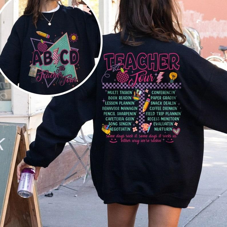 Retro 90s Custom Teacher Shirts, Custom School Name Shirt, Grade Teacher Team Shirt, Matching Teacher  T-shirt, sweater...