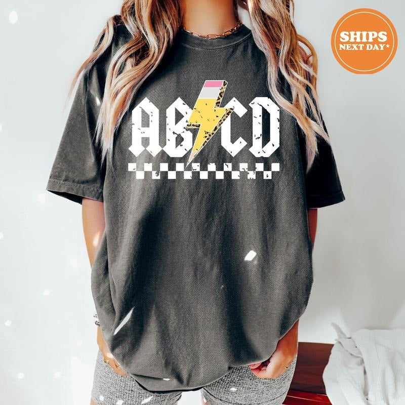 Retro ABCD Teacher T-shirt, Kindergarten Teacher, Back To School Shirt Hoodie Sweatshirt | PrintMintTees.com
