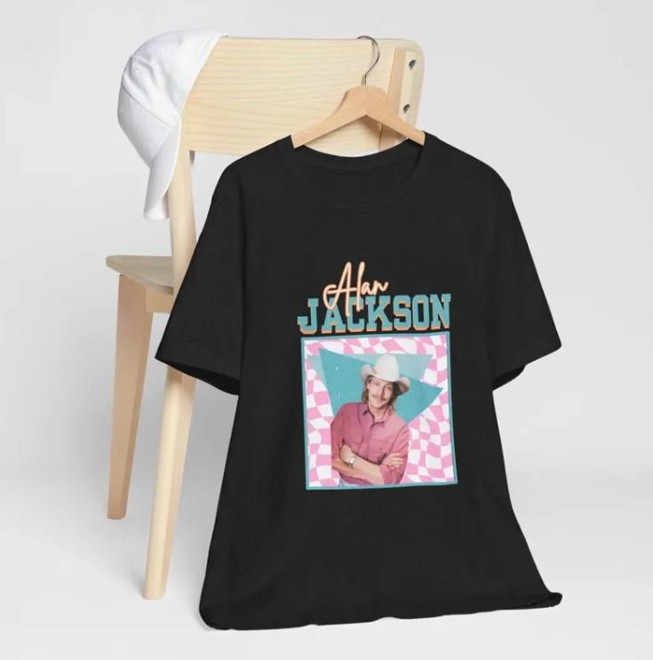 Retro Alan Jackson Unisex Tee, Perfect for Country Music Fans shirt Hoodie Sweatshirt | PrintMintTees.com