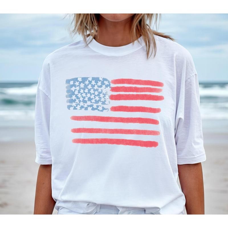 Retro America Shirt American Flag 4th July Shirt Fourth July Patriotic USA Comfort Colors USA Shirt Comfort Color T-Shirts, Hoodie, Sweatshirt